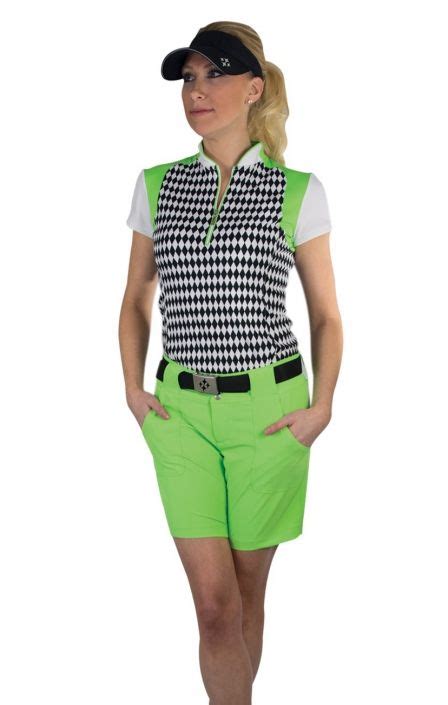 Jofit Ladies And Plus Size Golf Outfits Shirt And Short Melon Ball