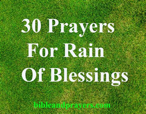 30 Prayers For Rain Of Blessings