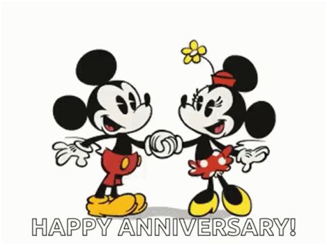 Happy Wedding Anniversary Minnie And Mickey Mouse GIF Happy Wedding