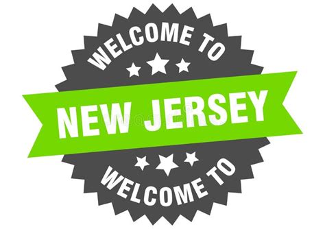 Welcome To New Jersey Welcome To New Jersey Isolated Sticker Stock