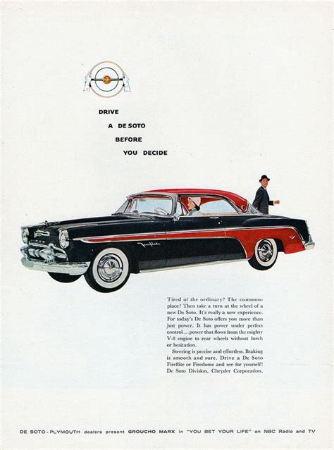 1955 Desoto Fireflite Sportsman Desoto Automobile Advertising