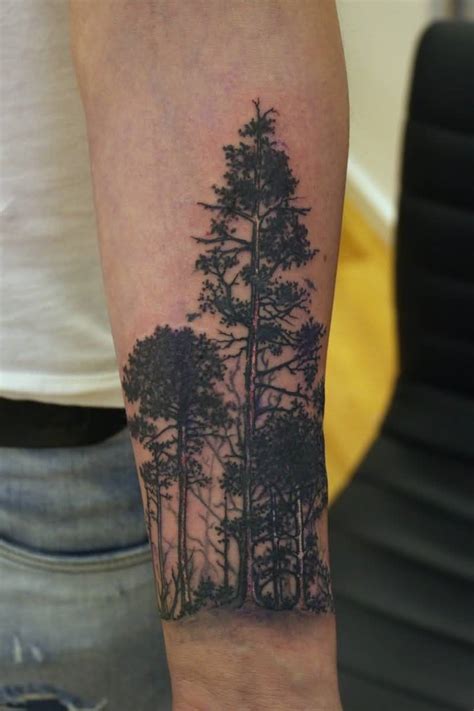 If you love solo adventures and like the peace of the forest, this pine tree tattoo is the ideal tattoo for. Forearm Forest Tattoo Designs, Ideas and Meaning | Tattoos ...