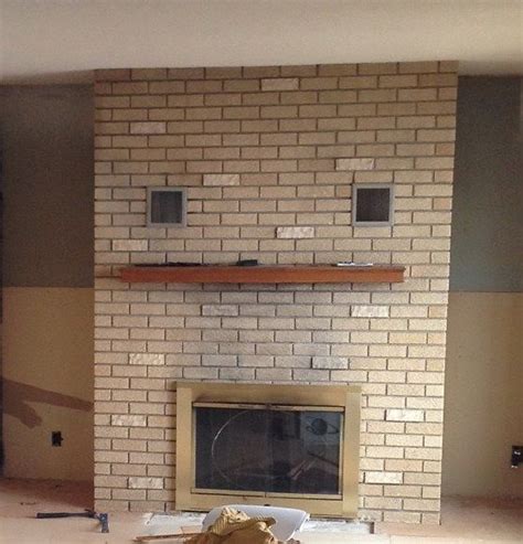 70s Fixer Upper Brick Fireplace Makeover Before And After