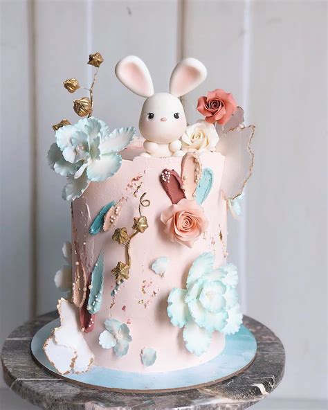 Cute Little Bunny Bunny Birthday Cake 1st Birthday Cake For Girls