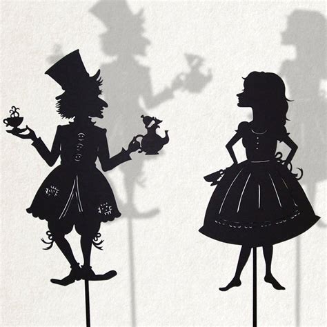 Alice And The Madhatter Laser Cut Shadow Puppets By Isabellasart Alice