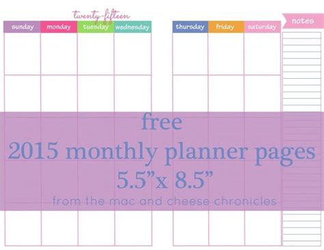 5×8 Monthly Calendar Print Out Example Calendar Printable