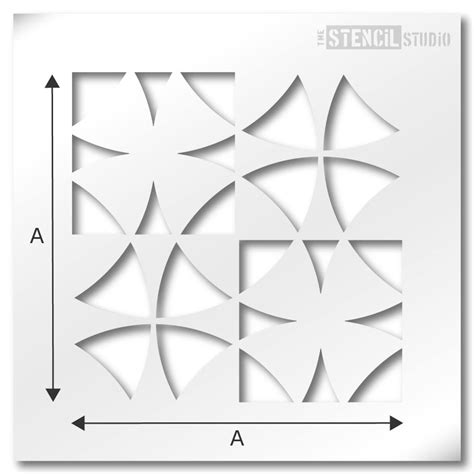 Tile Stencil Geometric Tile Stencil Stencils For Tiles Etsy