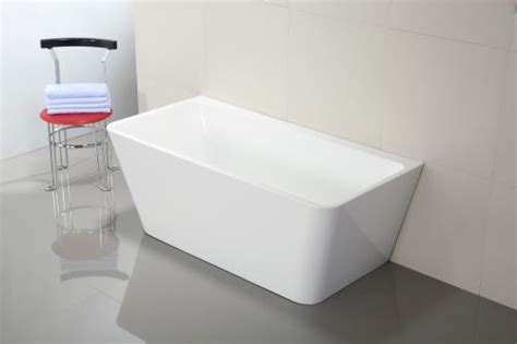 White acrylic kitchen sink drop in for 305 mm. fluire Enzo 1500 mm Back To Wall Freestanding Bath Tub