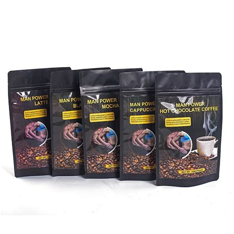 Oem Private Label Healthy Man Power Instant Sex Coffee With Herbal Maca Tongkat Ali Extract For
