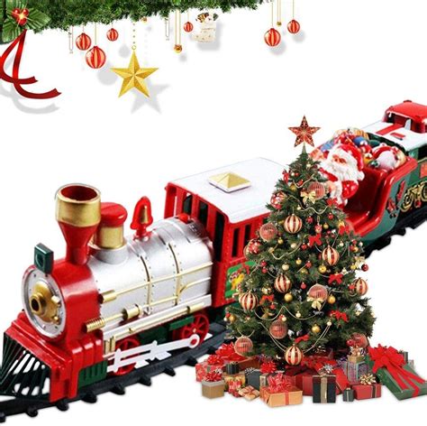 Classic Christmas Train Setdeluxe Train Set With Lights And Sounds 120