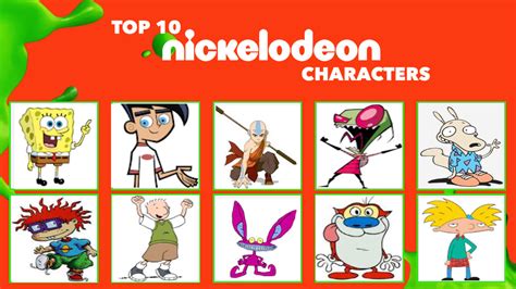 My Top 10 Favorite Nicktoon Characters By Bivgalpanandraa On Deviantart