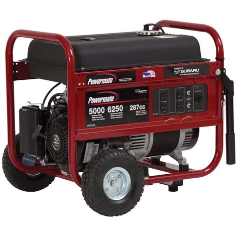 Powermate 5000 Watt Gasoline Powered Manual Start Portable Generator