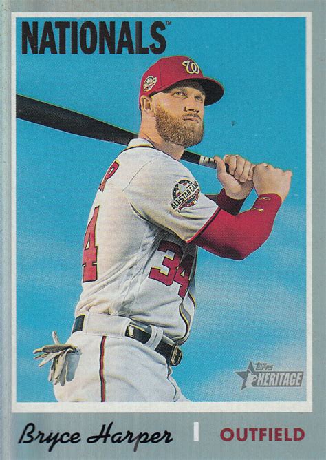 His very first releases were issued in upper deck's usa baseball products, although his most popular prospect cards are from 2011 bowman baseball. Bryce Harper 2019 Topps Heritage Silver Metal Card #415 - Baseball Cards