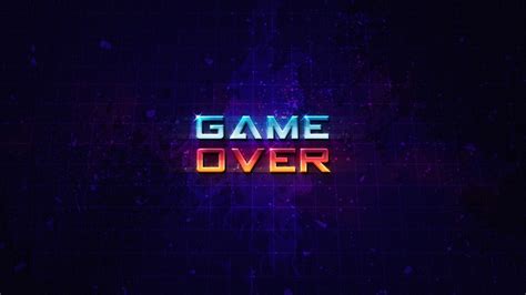 1366x768 Game Over Typography Art 4k Laptop Hd Hd 4k Wallpapersimages