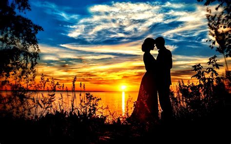 Love Romantic Romance Sky Nature Couple Sweet Wallpaper