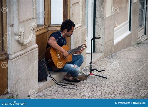 Musician Playing Guitar In The Street Editorial Stock Image Image Of