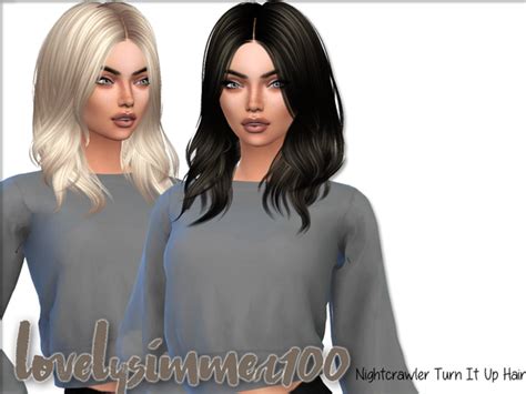 Simsworkshop Nightcrawler S Turn It Up Hair Recolored By