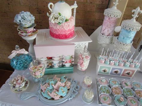 We've included amazing baby shower cakes and cupcakes, a diaper wreath, and some super cute baby shower decorating ideas. High Tea Party - Baby Shower Ideas - Themes - Games