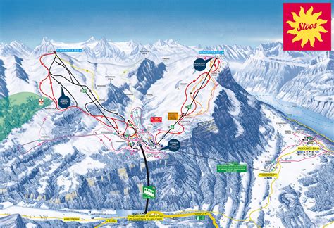 Im kanton zürich bieten folgende 7 skigebiete einen pistenplan bzw. Stoos Ski Resort Guide, Lagenkarte Stoos Ski- Urlaub ...