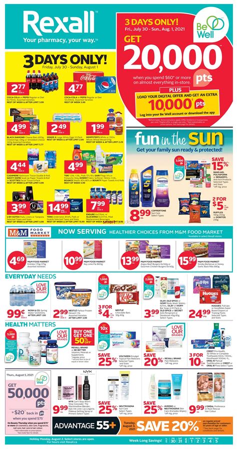 Rexall Canada Flyers July 30 To August 5 Hot Canada Deals Hot Canada