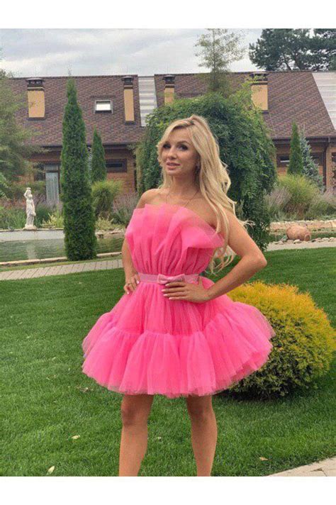Hot Pink Barbie Style Tulle Dress For Women Hot Pink Stylish Etsy