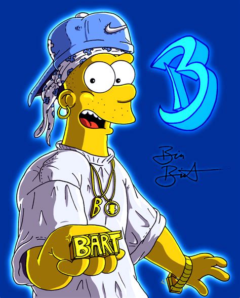 Bart Simpson Hip Hop Poster Young B Zay 2007 By Simpsonizer On Deviantart