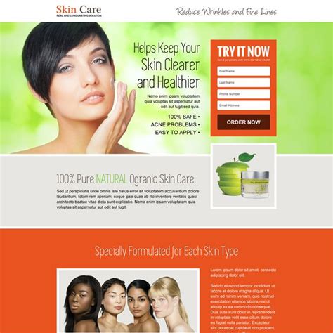 We grow, so skin glows! Download responsive youthful glowing skin care landing ...