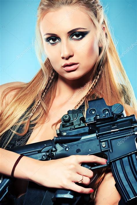 Gun Girl Stock Photo Prometeus