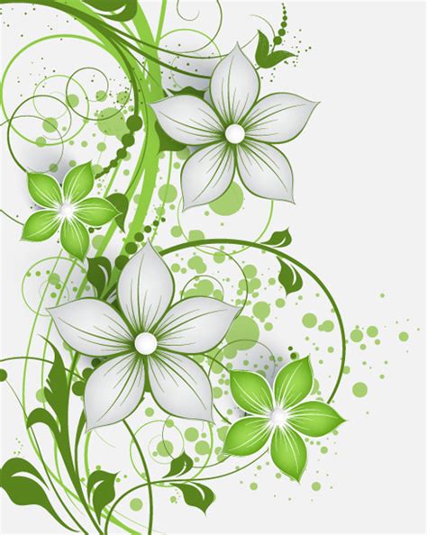 Elegant Abstract Flower Vectors Graphics 05 Free Download