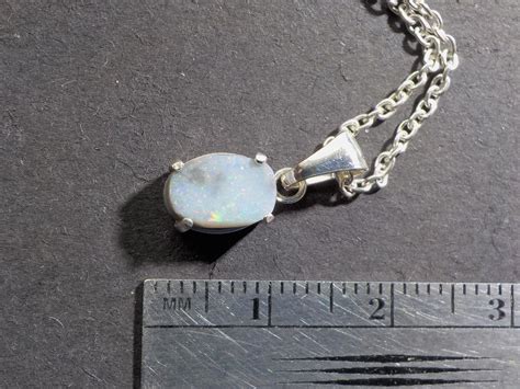 Sparkling Green Opal Pendant And Chain From Australia October