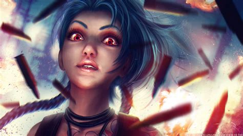 Anime Red Eyes Jinx League Of Legends League Of