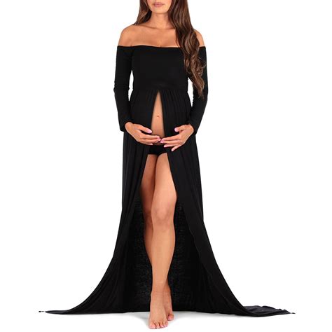 Mother Bee Maternity Off Shoulder Gown For Photoshoots Photoshoot Dress Maternity Dresses
