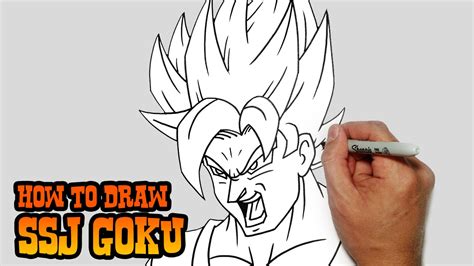 How To Draw Goku Ssj 3 Dragon Ball Z Youtube