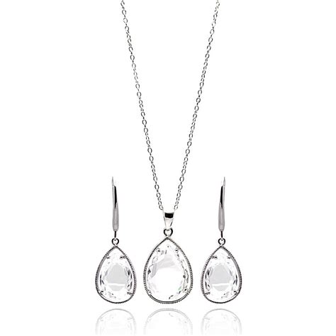4,204 results for sterling silver earrings set. Sterling Silver Clear CZ Teardrop Earring and Necklace Set ...
