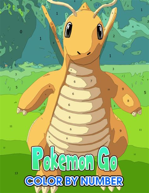 Pokemon Go Color By Number Pokemon Go Coloring Book An Adult Coloring