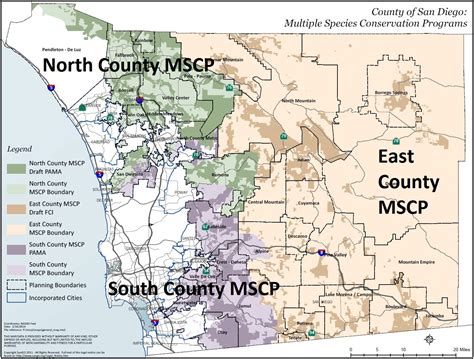 North County San Diego Map Maping Resources