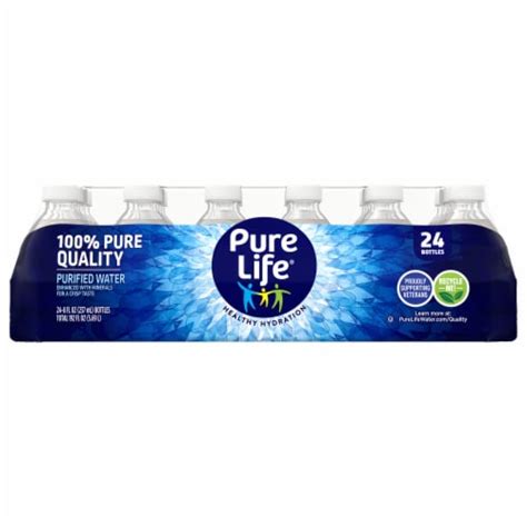 Pure Life Purified Water Plastic Bottled Water 24 Ct 8 Fl Oz Kroger