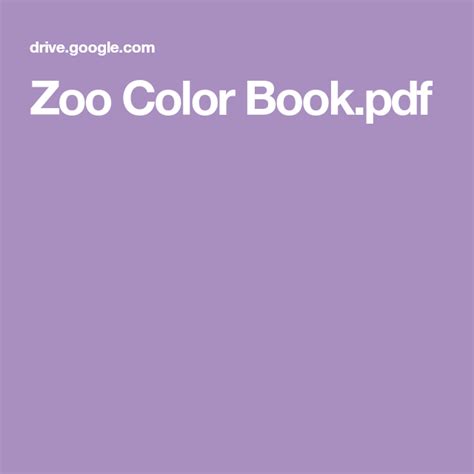 Download Zoo Color Book.pdf | Zoo, Coloring books, Color