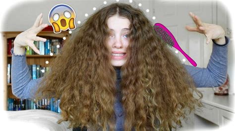 What It Looks Like To Brush Out Thick Curly Hair 🦁 Youtube