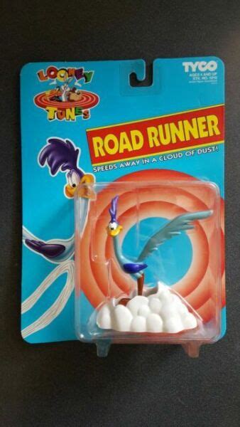 1993 Tyco Looney Tunes Road Runner Figure Speeds Away In A Cloud Of
