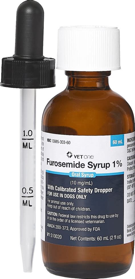 Furosemide Generic Syrup For Dogs 10 Mgml 60 Cc