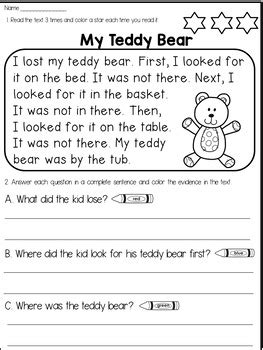 This 1st grade reading test worksheet is suitable for 1st grade. First Grade Reading Comprehension Passages and Questions ...