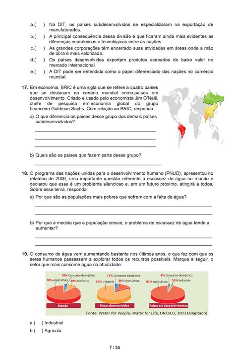 Atividades De Geografia 8º Ano ExercÍcios AvaliaÇÕes Provas Imagens