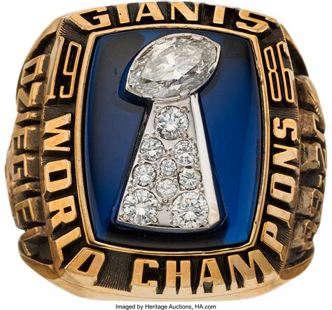 1986 New York Giants Super Bowl Xxi Championship Ring Presented To