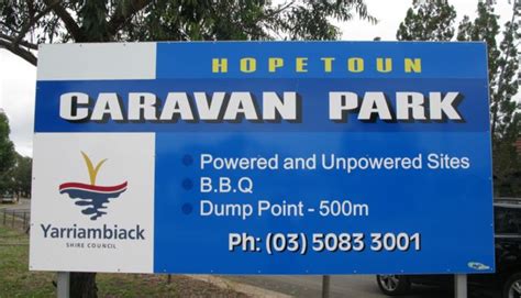 Hopetoun Caravan Park Hopetoun Hopetoun Caravan Park Welcome Sign