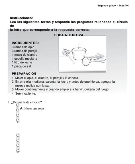 Simulacro Pruebas Saber Grado Segundo