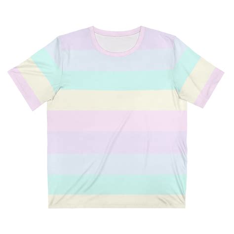 Pastel Rainbow Striped Fairy Kei T Shirt Yume Kawaii Clothing Etsy