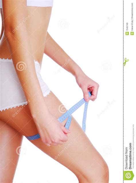 Measuring Thigh Stock Image Image Of Medicine Active