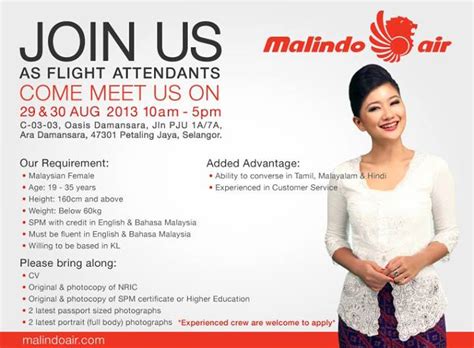 The basic salary for a new hire is 3,800 qar ($1,042) per month for the first 6 probationary months. Fly Gosh: Malindo - Cabin Crew Walk in Interview