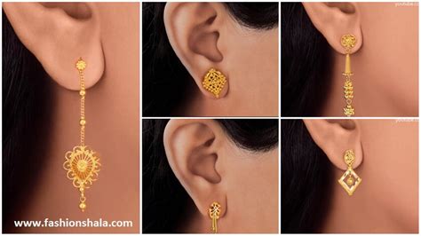 New Daily Wear Gold Earrings Designs Ethnic Fashion Inspirations